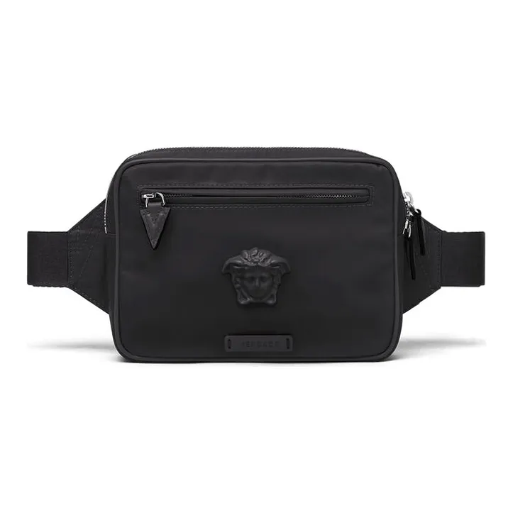 VERSACE Nylon Fabric Sling Bag, Fanny Pack Men's Black-0