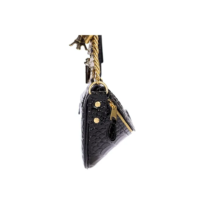 Balenciaga Cow Leather Sling Bag Fanny Pack Regular Women's Black-3