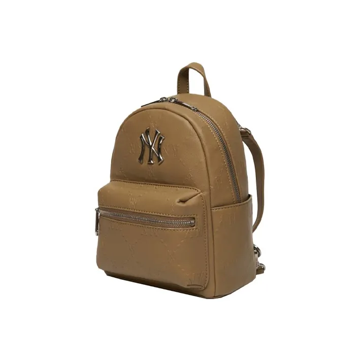 MLB Leather Backpack Regular Unisex Brown-1