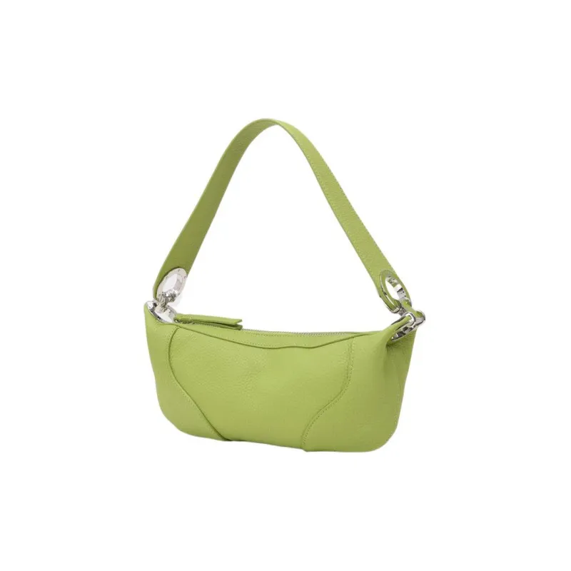 By Far Leather Shoulder Bag Women's Green-1
