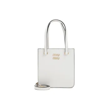 MIU MIU Leather Shoulder Bag, Crossbody Bag, Handbag Women's White