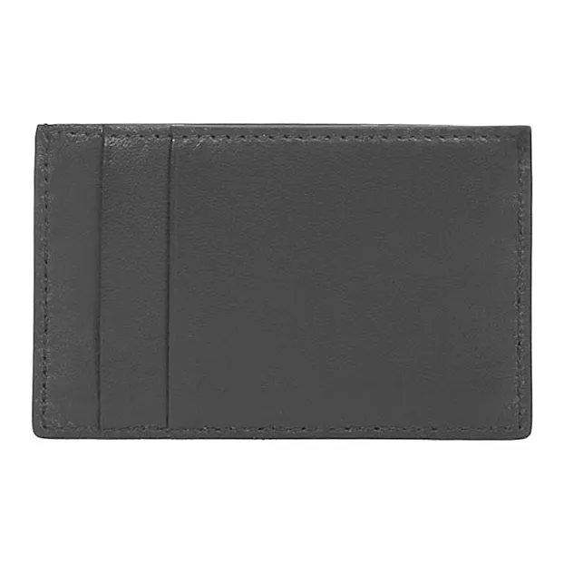 Alexander McQueen Cow Leather Card Clip Card Holder Men's Black-1