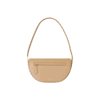 Burberry Olympia Leather Shoulder Bag Crossbody Bag Handbag Small Size Women's Light Brown