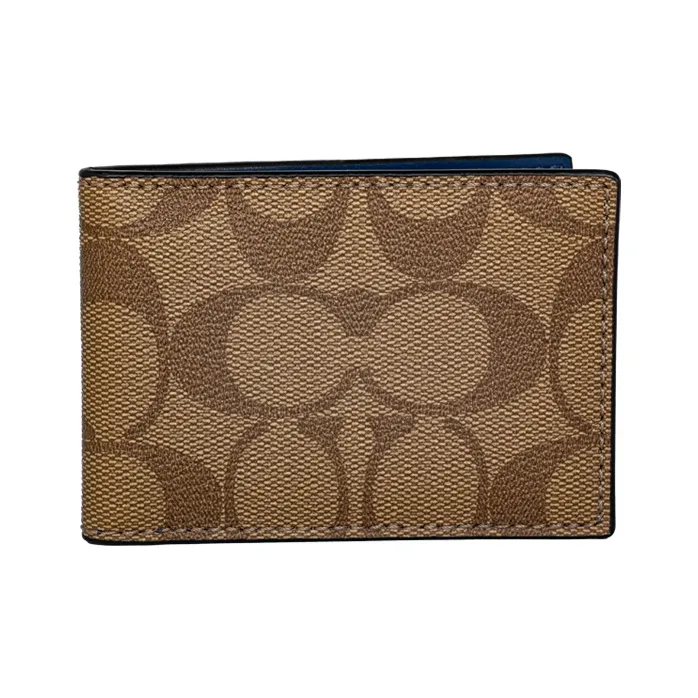 COACH Disney Collaboration 3 IN 1 Wallet Polyester Wallet Men's Brown-3