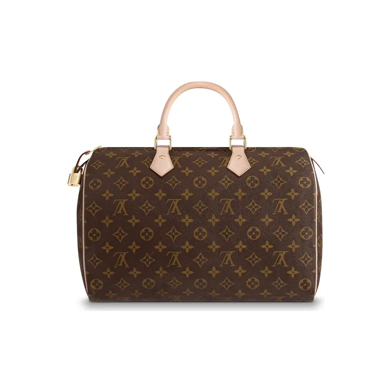LOUIS VUITTON Speedy Canvas With Leather Pillow Bag Handbag 35 Women's Brown-2