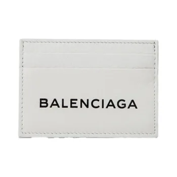 Balenciaga Leather Card Holder Unisex White
