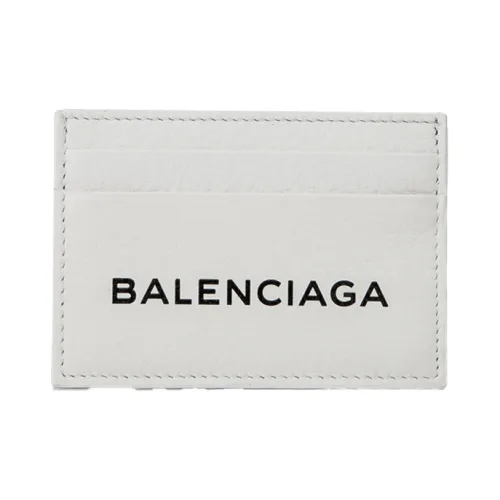 Balenciaga Leather Card Holder Unisex White
