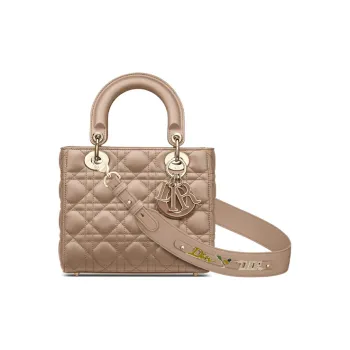 DIOR Lady Dior Sheepskin Dior Bag Shoulder Bag Crossbody Bag Handbag Women's Warm Taupe Gray