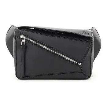 LOEWE Puzzle Bum Bag In Classic Calfskin Small Black