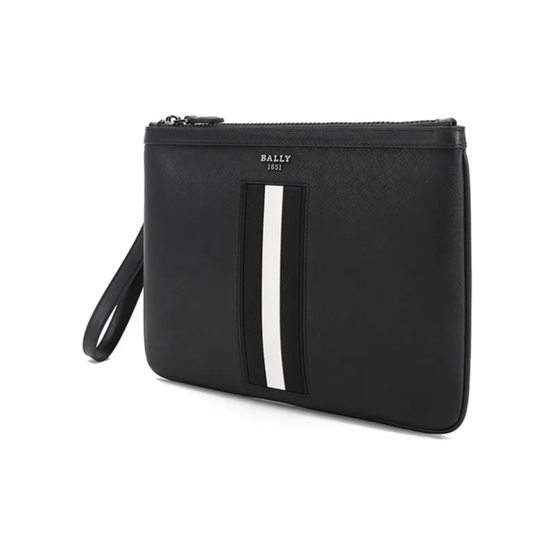 BALLY Cow Leather Coin Purse Clutch Regular Men's Black-1