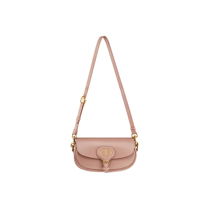 DIOR Bobby Smooth Cow Leather Crescent Bag, Handbag, Shoulder Bag, Crossbody Bag Women's Pink-4