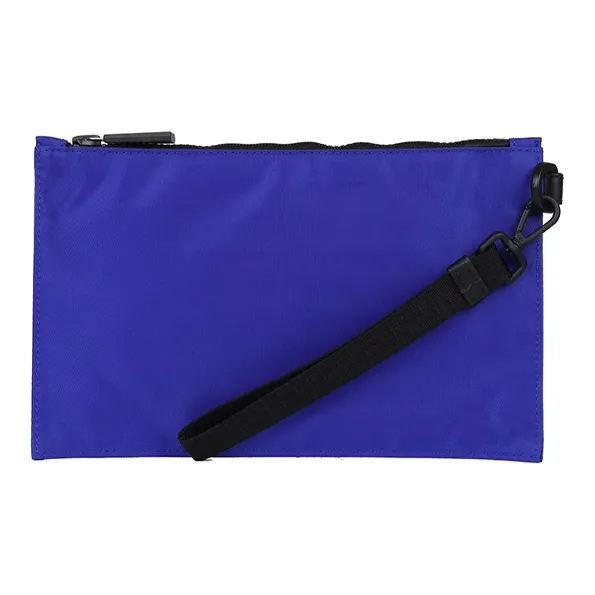VERSACE Nylon Fabric Clutch Medium Size Unisex Blue-1