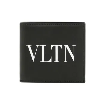 Valentino Cow Leather Wallet Men's Black
