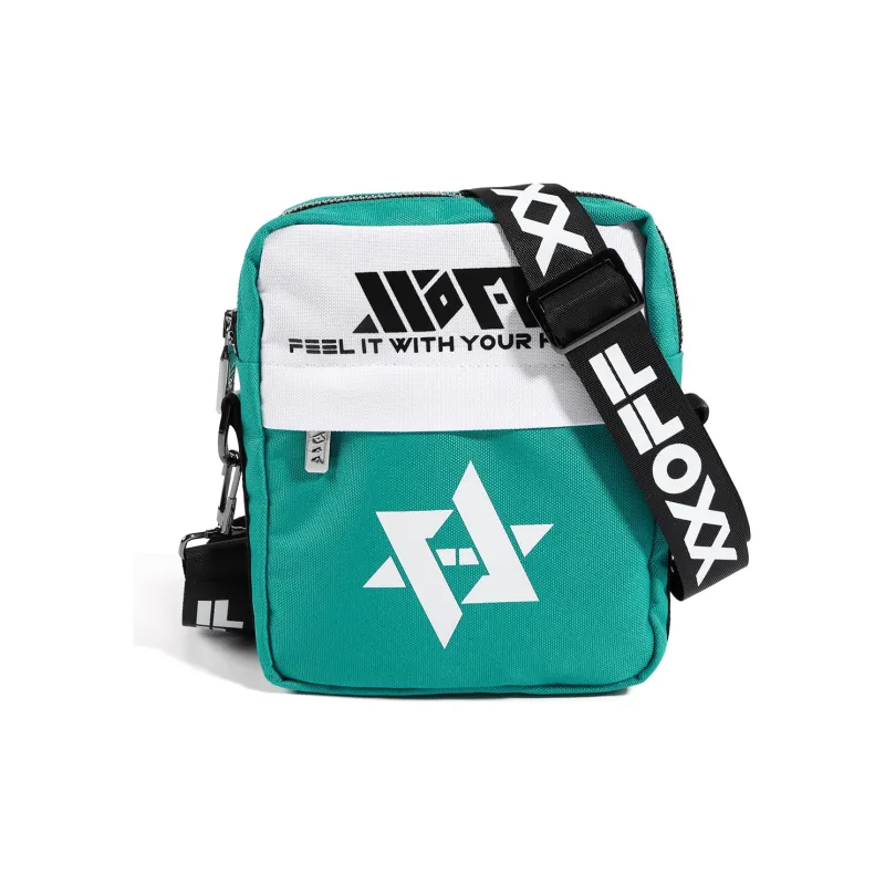 XXOFF Fabric Crossbody Bag Regular Unisex Black/Lake Green-4