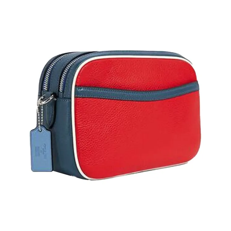 COACH MARVEL Collaboration Jes Cow Leather Camera Bag, Shoulder Bag, Crossbody Bag Medium Size Women's Red & Blue-1