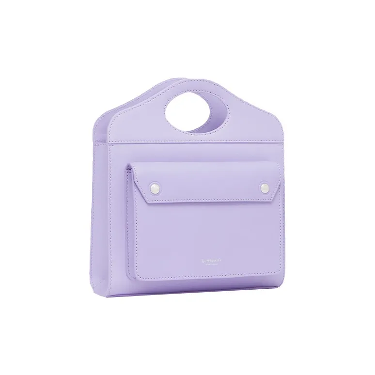 Burberry Mini Leather Pocket Bag Soft Violet-1