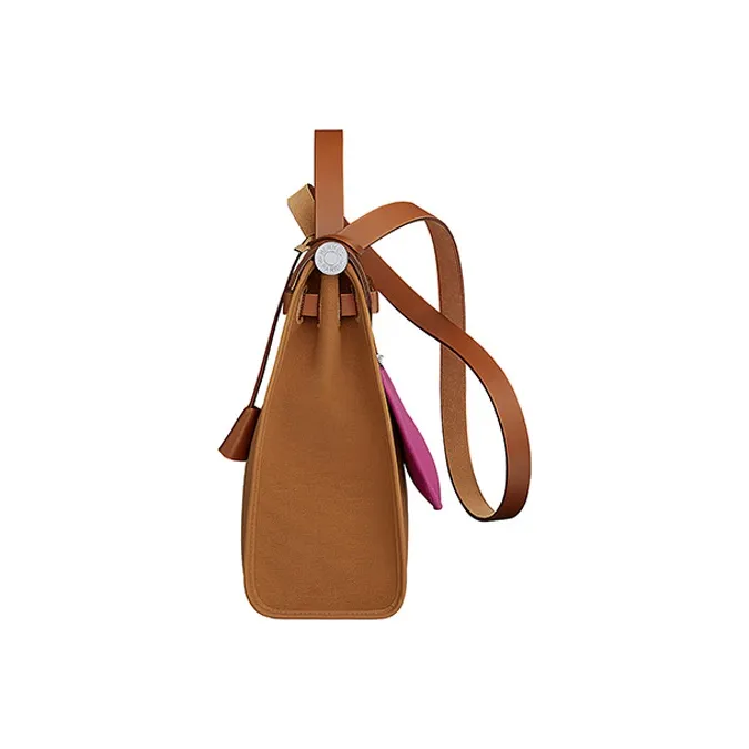 HERMES Herbag Leather Handbag Shoulder Bag Crossbody Bag Unisex Sand/Orchid Pink-1