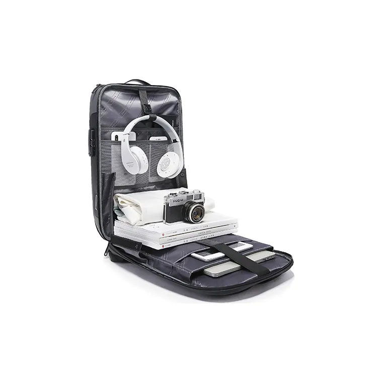 BANGE Oxford Laptop Bag Travel Bag Backpack Regular Men's Black/Gray-6