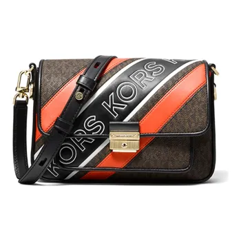 MICHAEL KORS Bradshaw Cow Leather Crossbody Bag, Shoulder Bag Medium Size Women's Multicolor