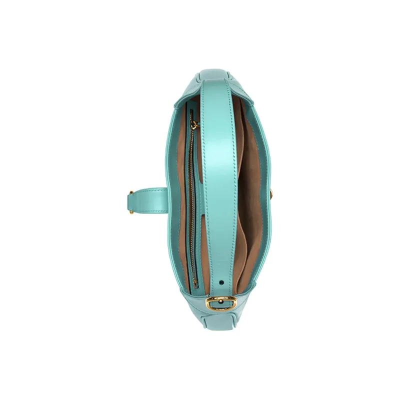 GUCCI Jackie 1961 Leather Crescent Shoulder Bag Shoulder Bag Women's Peacock Blue-6