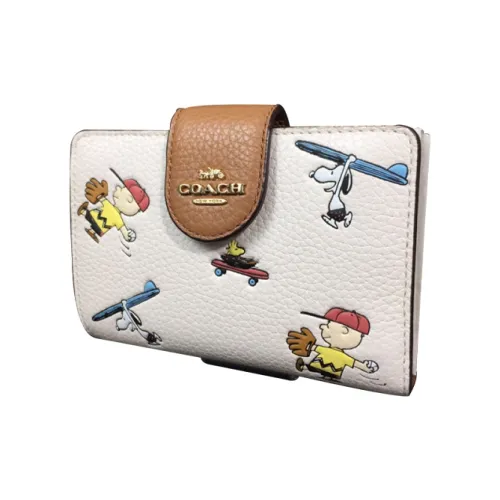 Peanuts X COACH Corner Zip Card Holders