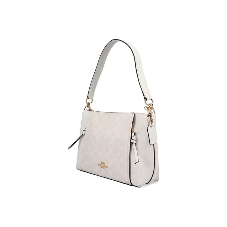 COACH Marlon PVC Crossbody Bags Handbags Large Size Women's White-1