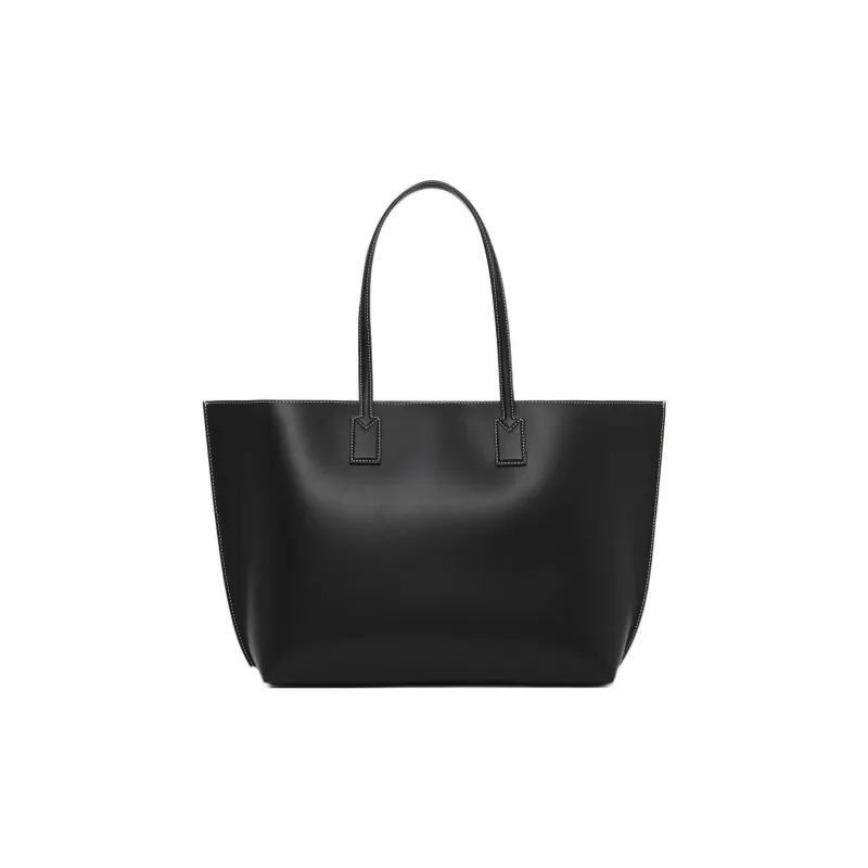 Burberry Leather Tote Bag, Shopping Bag, Handbag, Shoulder Bag Medium Size Women's Black-3