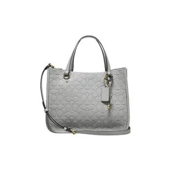 COACH Tyler Grained Calfskin One Shoulder Crossbody Bag, Crossbody Handbag Large Size Women's Gray