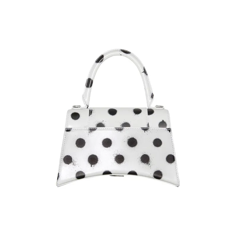 Balenciaga Cow Leather Hourglass Bag, Shoulder Bag, Crossbody Bag, Handbag Small Size Women's White-1