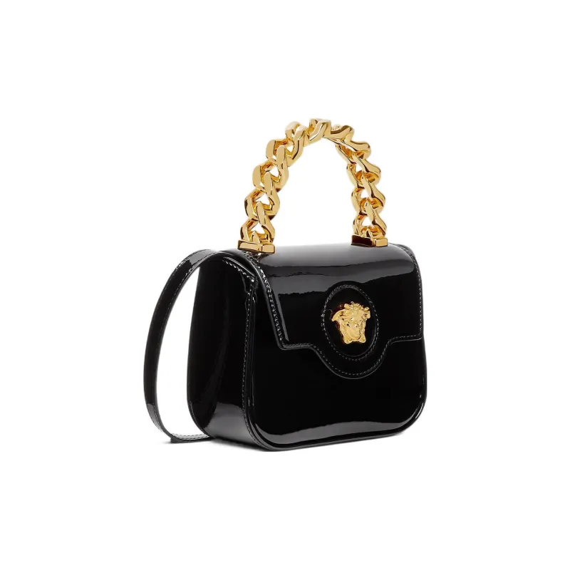 VERSACE Leather Crossbody Bags Shoulder Bags Handbags Women's Black-1
