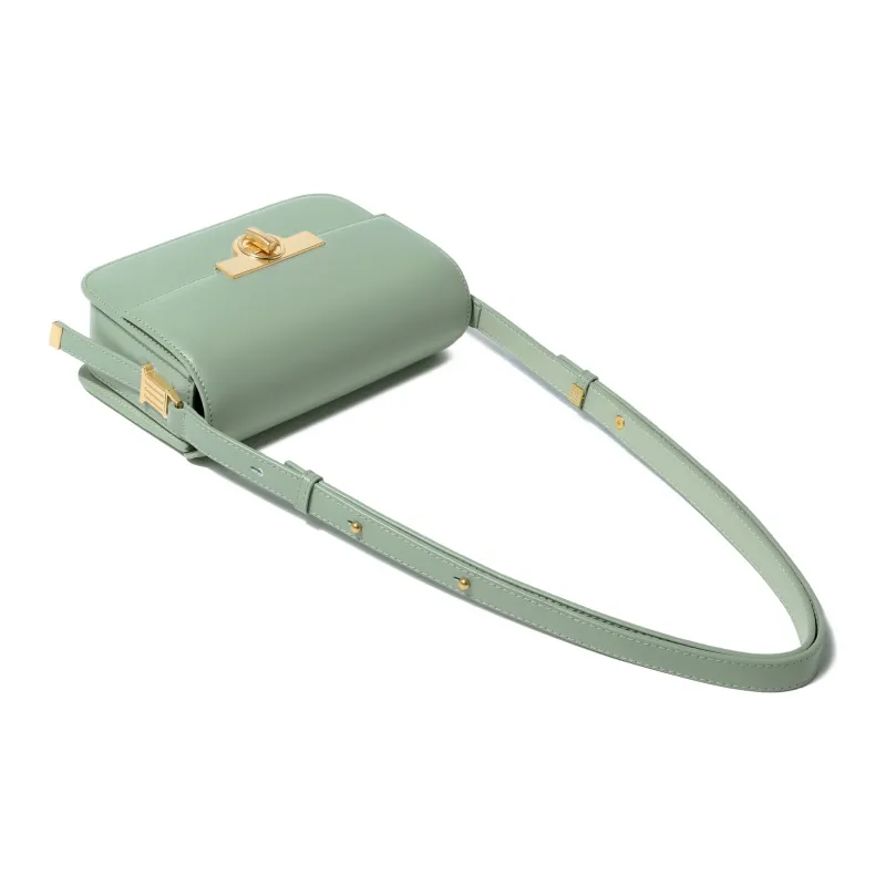 Miss Kung Cow Leather Shoulder Bag Women's Mint Green-3