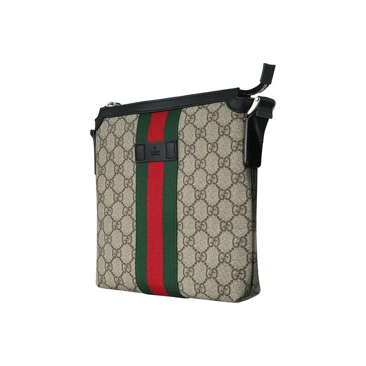 GUCCI Canvas With Leather Canvas Bag Messenger Bag Shoulder Bag Crossbody Bag Regular Men's Ebony/Black-2