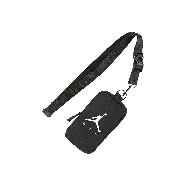 Jordan Polyester Crossbody Bag With Cell Phone Pouch And Card Holder Mini Unisex Black-2