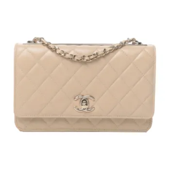CHANEL Trendy Cc Sheepskin Chain Shoulder Bag Crossbody Bag Women's Pink
