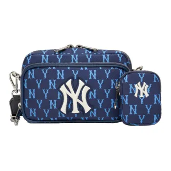 MLB Monogram Collection Polyester Combo Bag, Shoulder Bag, Crossbody Bag Mini Unisex Dark Blue