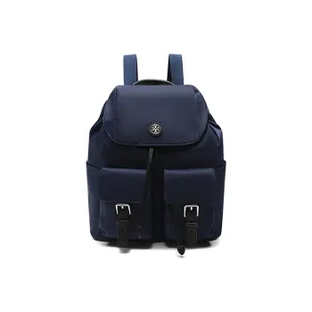 TORY BURCH Nylon Backpack Medium Size Women's Marine Blue