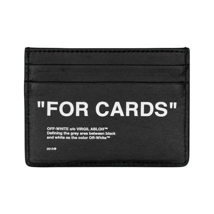 OFF WHITE Leather Wallet Men's Black-0