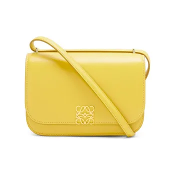 LOEWE Goya Silk Calfskin Handbag, Shoulder Bag, Crossbody Bag, Clutch Small Size Women's Yellow