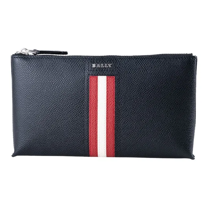 BALLY Cow Leather Clutch Regular Men's Black-0