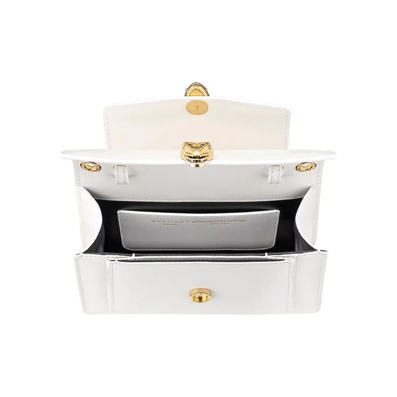 BVLGARI ALEXANDER WANG Collaboration Calfskin Chain Bag Shoulder Bag Crossbody Bag Fanny Pack Regular Women's White-5