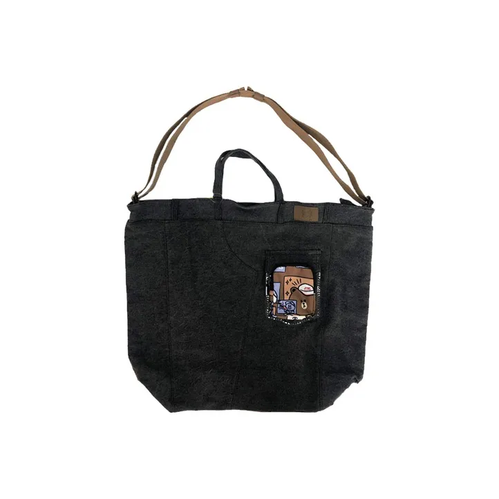 LiNing LINE FRIENDS Co branded Polyester Handbag Unisex Black-1
