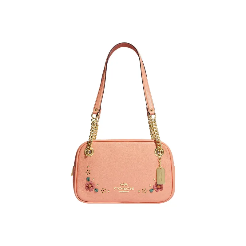 COACH Cammie Leather Handbag, Shoulder Bag Tubas Women's Pink-0