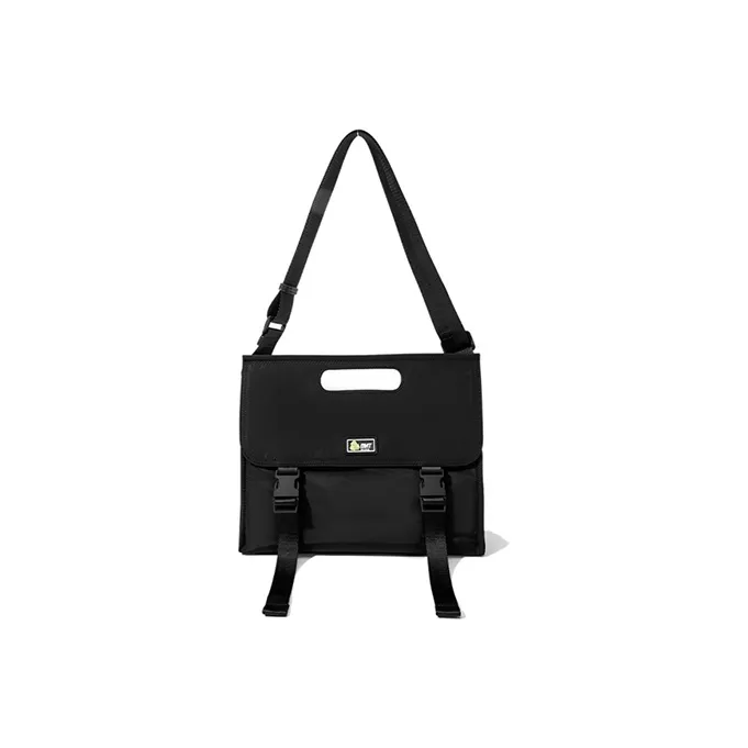 OMT Canvas Messenger Bag Crossbody Handbag Medium Size Unisex Black-1