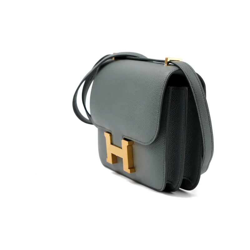 HERMES Constance Epsom Leather Shoulder Bag Crossbody Bag Mini 63 Vert Amande Almond Green-1