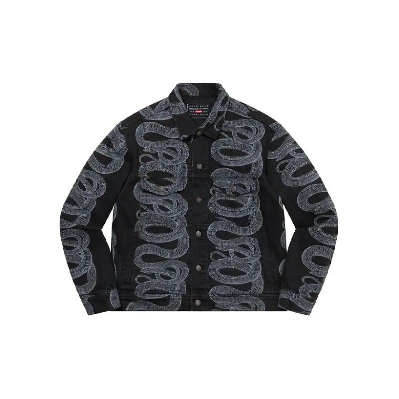 Supreme Hysteric Glamour Snake Denim Trucker Jacket - Cheap Rcj  