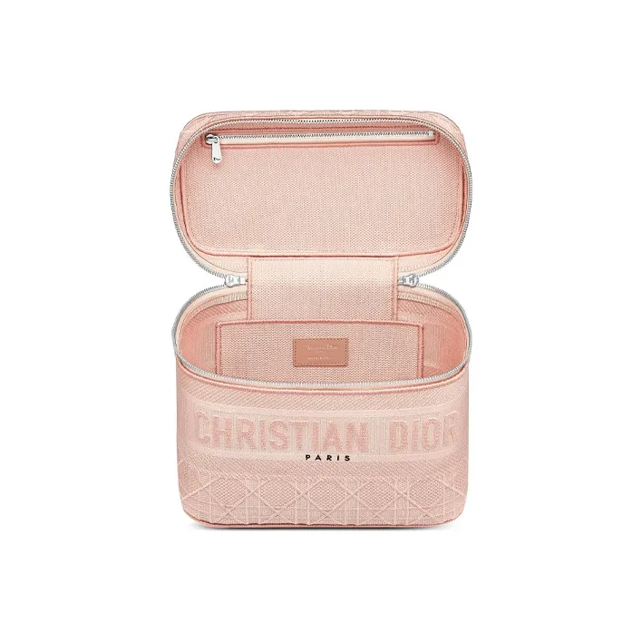 DIOR DiorTravel Canvas Toiletry Bag Travel Storage Bag Handbag Makeup Bag Women's Pink-2