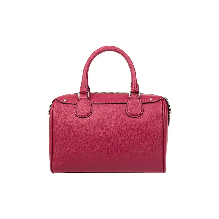 COACH Bennett Leather Boston Bag, Handbag, Shoulder Bag, Crossbody Bag Mini Women's Red-1