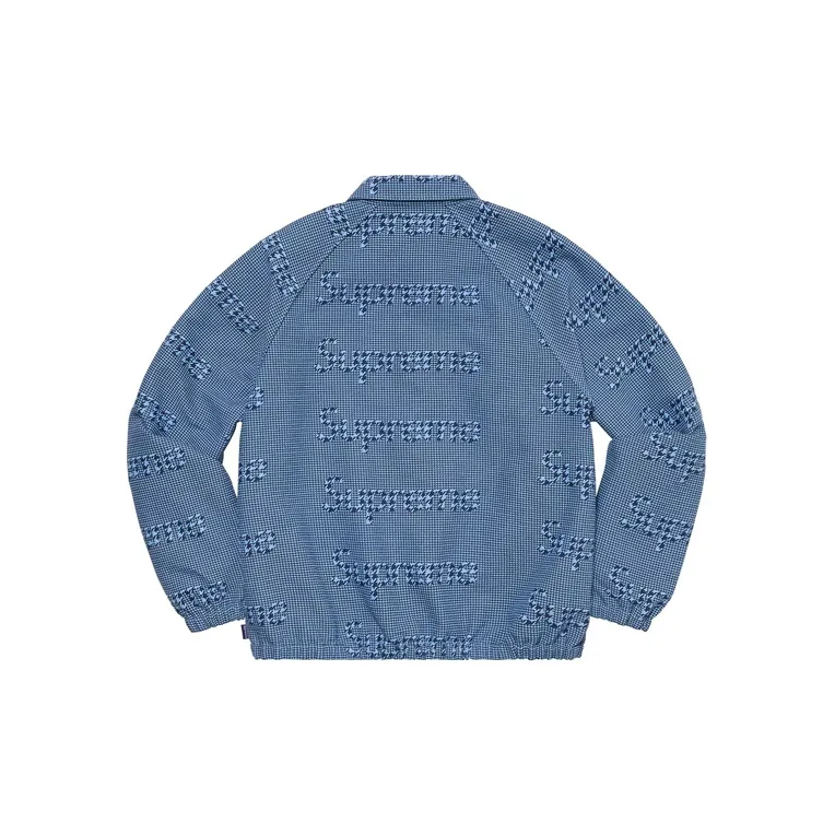 Supreme Houndstooth Logos Snap Front Jacket-3