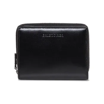 Balenciaga Leather Coin Purse Unisex Black