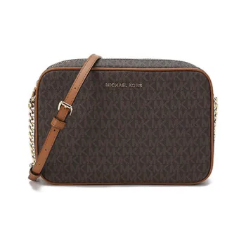 MICHAEL KORS Artificial Leather Crossbody Bag, Shoulder Bag Large Size Women's Dark Brown